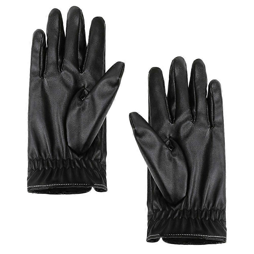Sporting Gloves Men Autumn Winter Cycling Waterproof PU Leather 1 Pair
