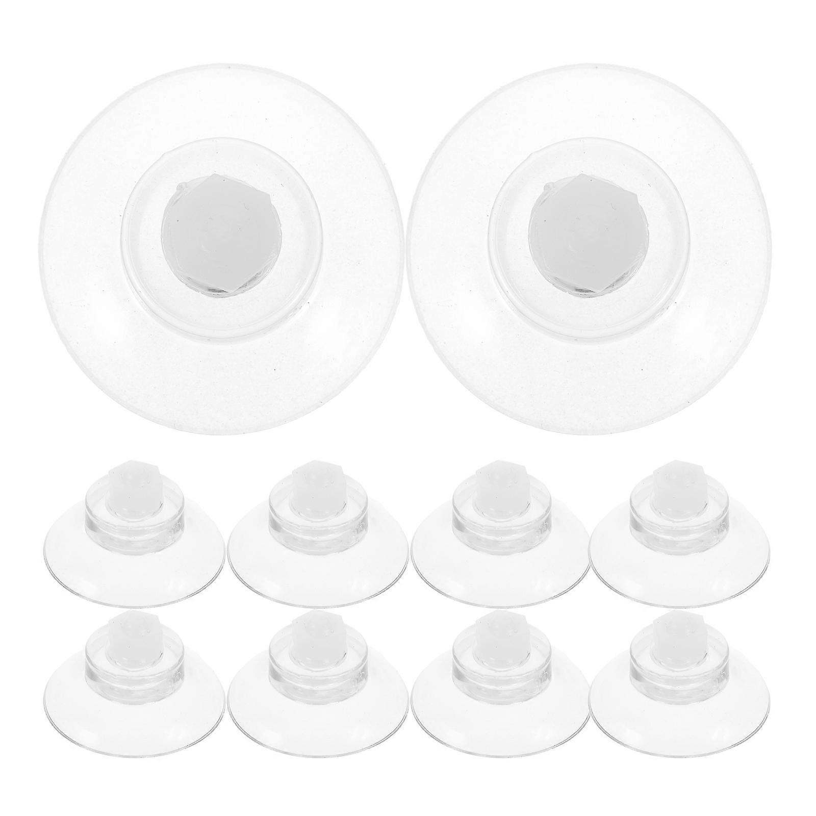Plastic Suction Cup Aquarium Compatibility for Fish Tank Easy to Install Round Shape Transparent PVC 16Pcs