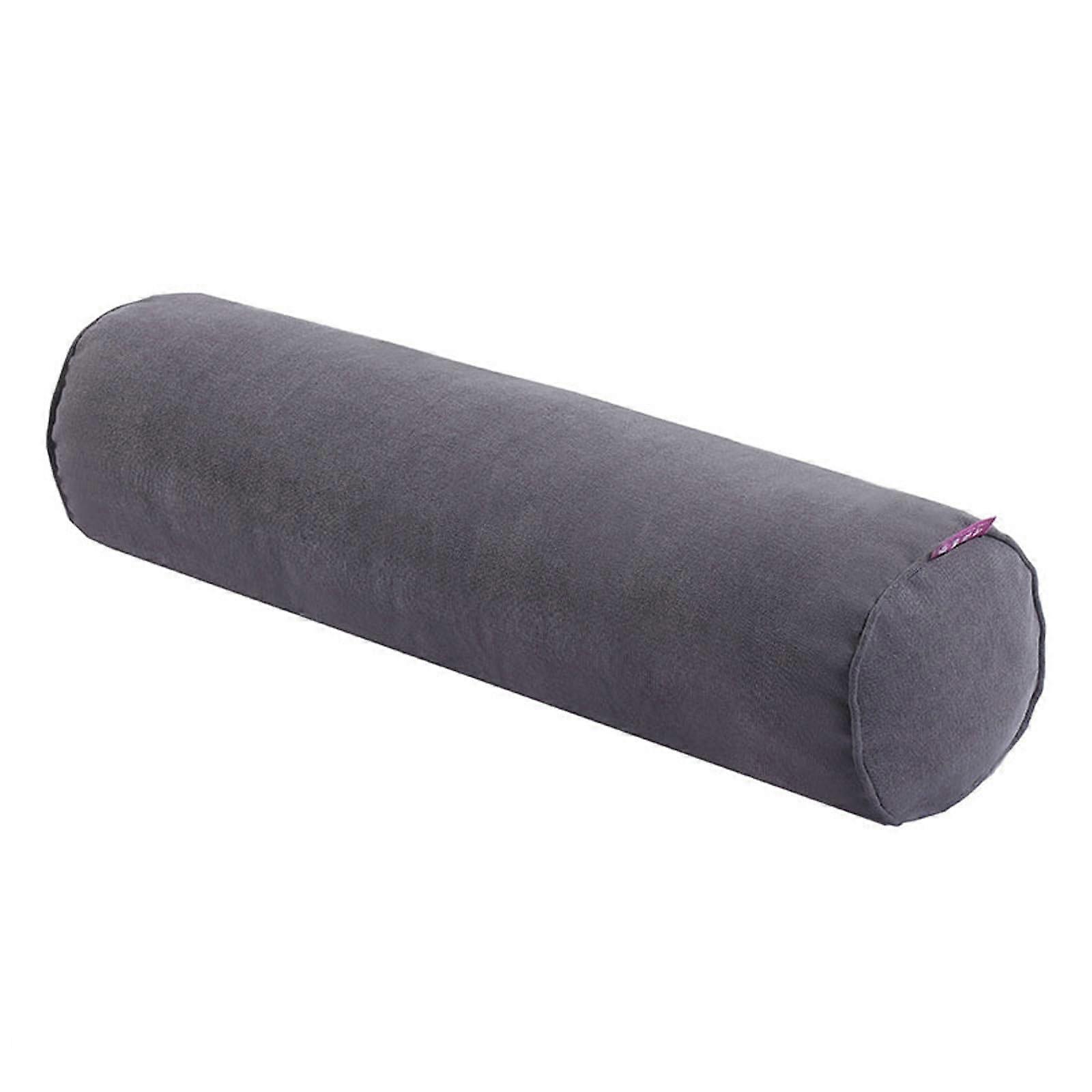 Soft Comfortable Bolster Pillow for Sofa Bed Bay Window Practical Solid Color Roll Pillow Breathable Round Neck Pillow (Grey, 20x80cm) Gray 20*80cm