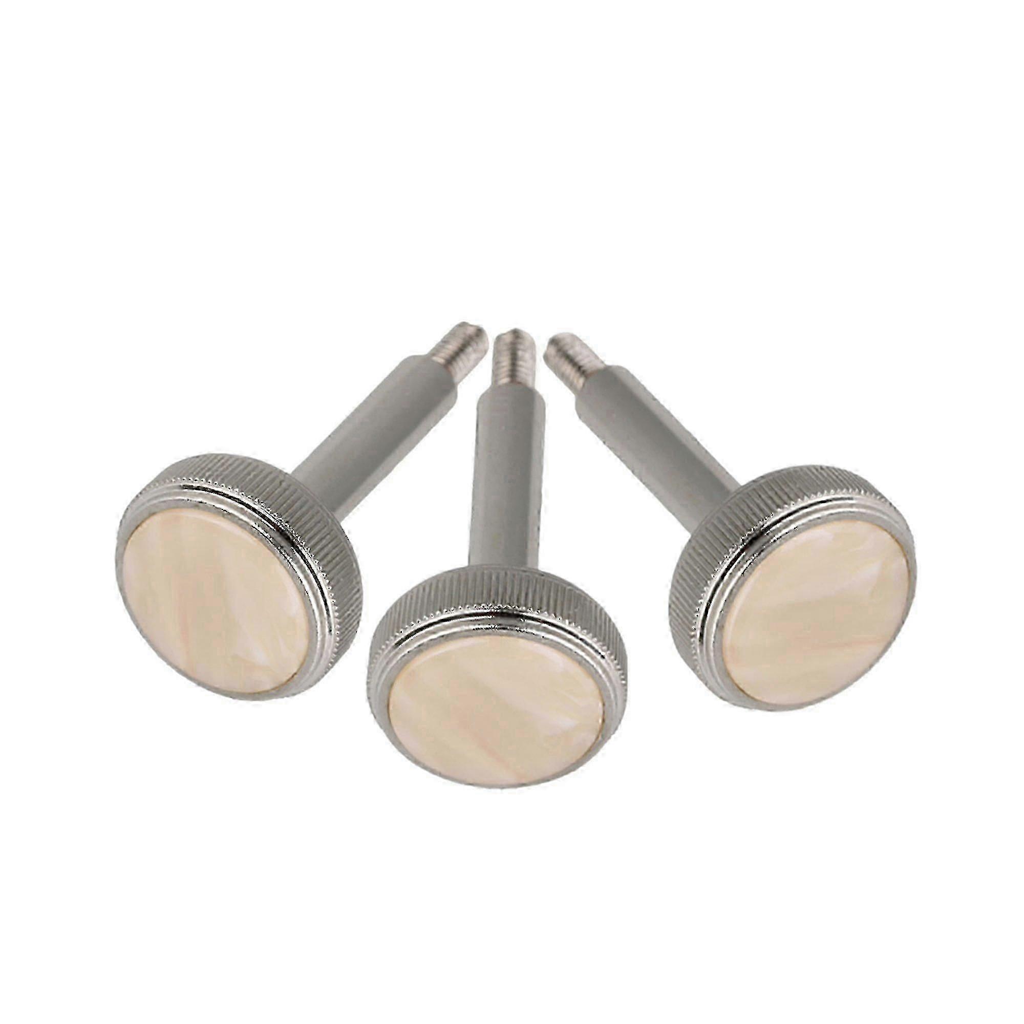 3Pcs Nickel-Plated Brass Euphonium Valve Finger Button Replacement Parts-Good