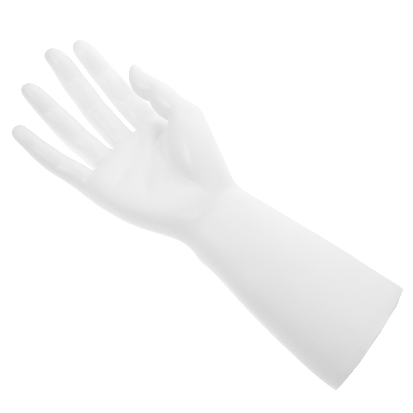 Hand Ring Holder Stand Mannequin Model Stand White Color 31.50X9.00X7.20CM For Plastic Material 1Pcs