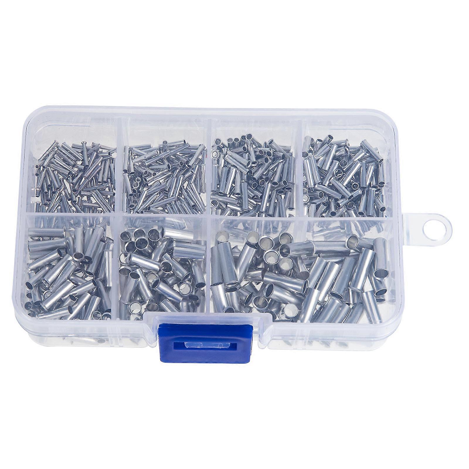 600pcs Non Insulated Wire Ferrules Assortment Kit for Electrical Connectors – Crimp Terminals & Butt Splice Connectors for DIY Automotive