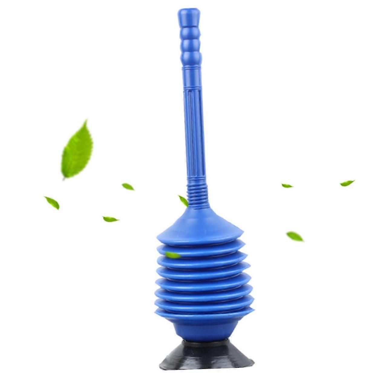 toilet unclogger plunger bathroom unclogging pressure pipe suction blue