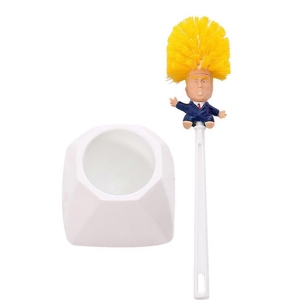 Tragbares Doppelbadezimmer-WC Handheld-WC-Reinigungsbürstenhalter-Set (#03)
