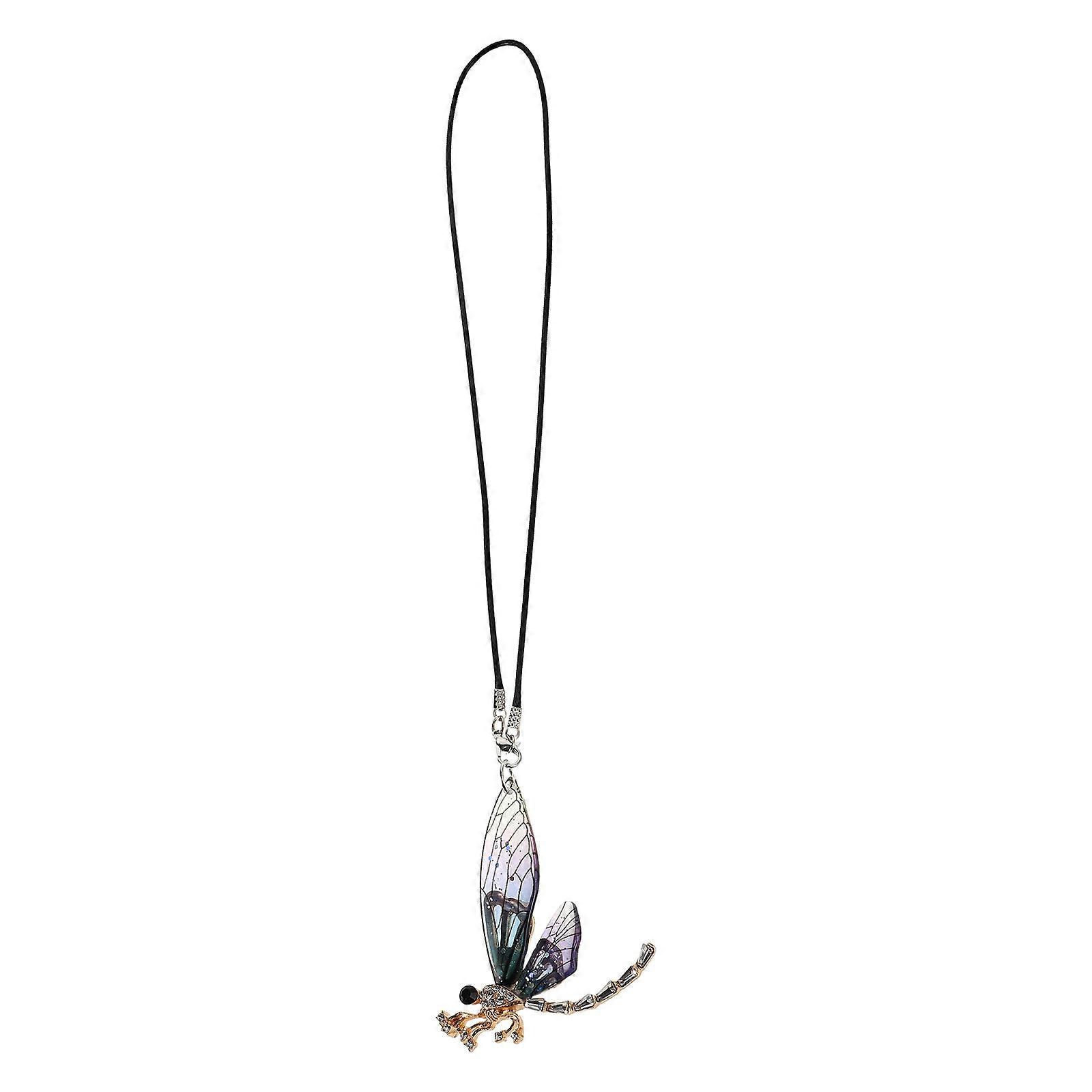 Transparent Dragonfly Car Pendant for Car Use with Rearview Mirror Hanging Ornament