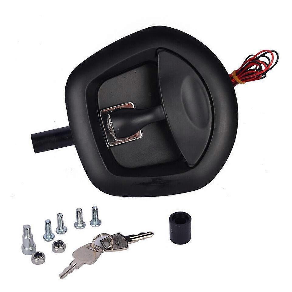 Black Power Operated Central Locking Handle Whale Tail Lock Recessed Folding 12V NO.8179