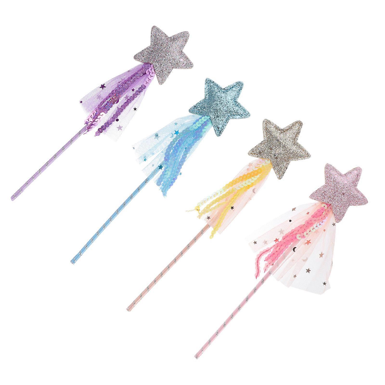 Party Props Miniature Fairy Wands Masquerade Hand Wands Dress Up Wands 28.5Cm X 6.5Cm X 2Cm 4Pcs