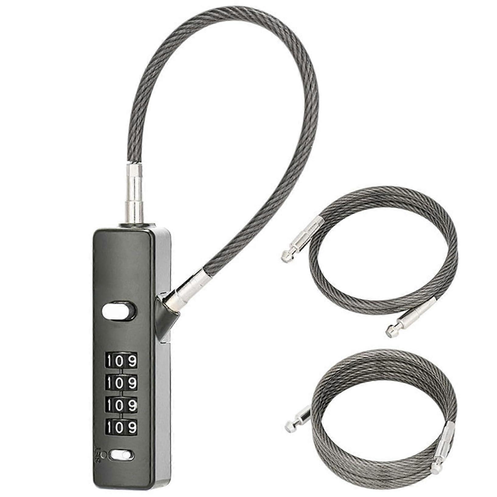 Combination cable lock, sturdy zinc alloy, 4digit password, for bicycles and scooters.