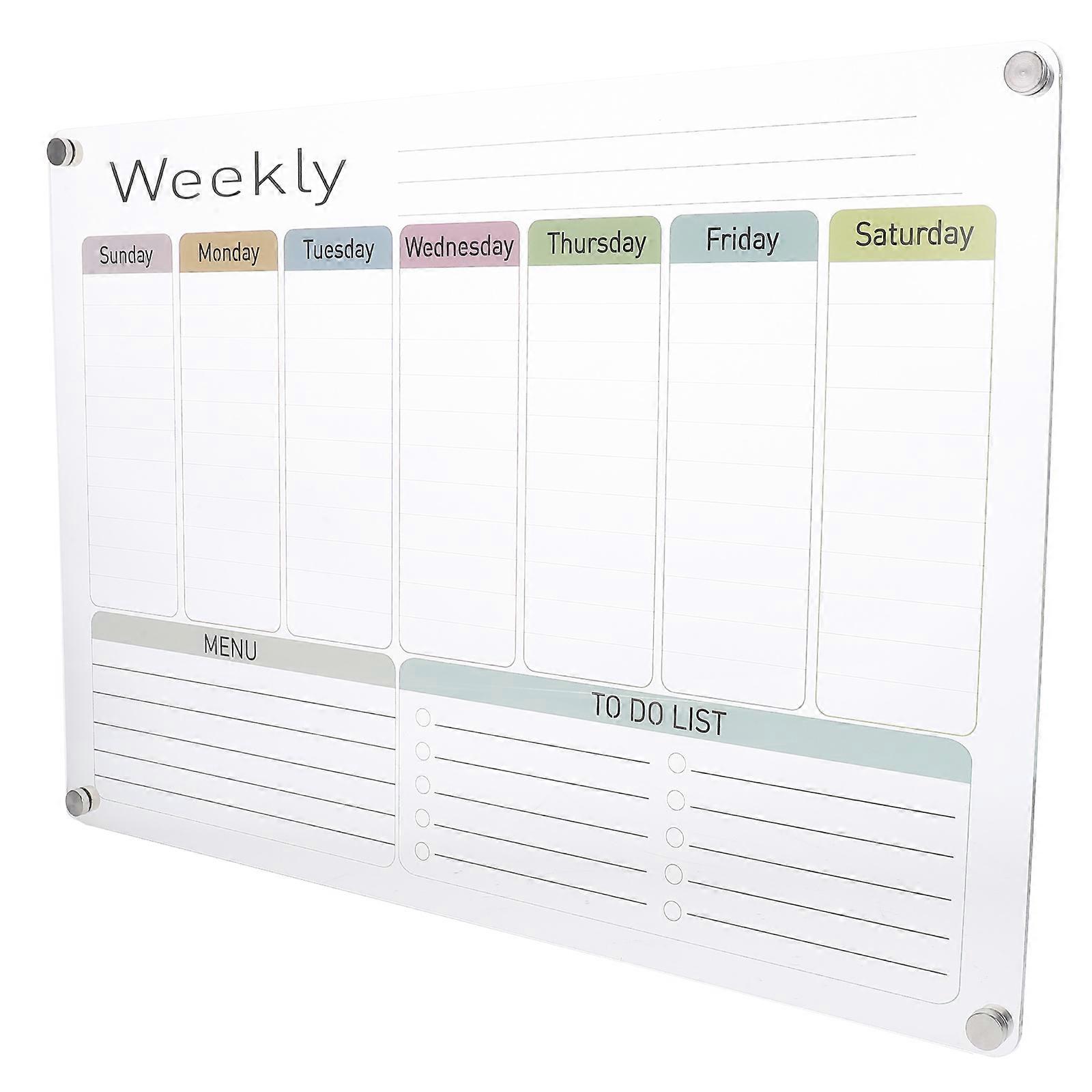 Magnetic Dry Erase Board Refrigerator Planning Schedule Reminder Message Writing Erasable Reusable 1Set
