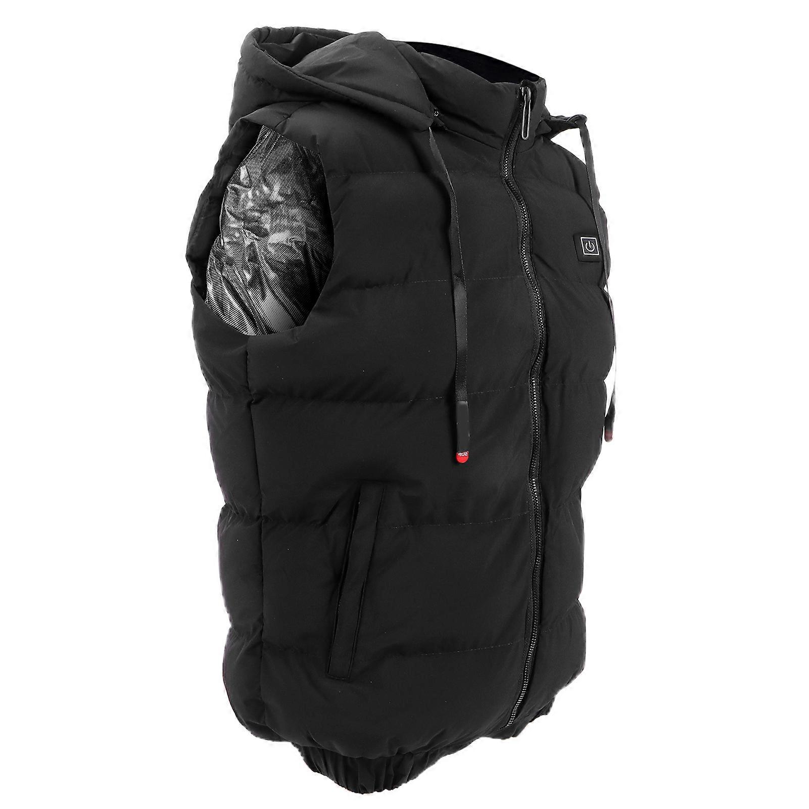 Electric Heating Vest Soft Washable Temperature Adjustable Heated Jacket for Outdoor CampingXL