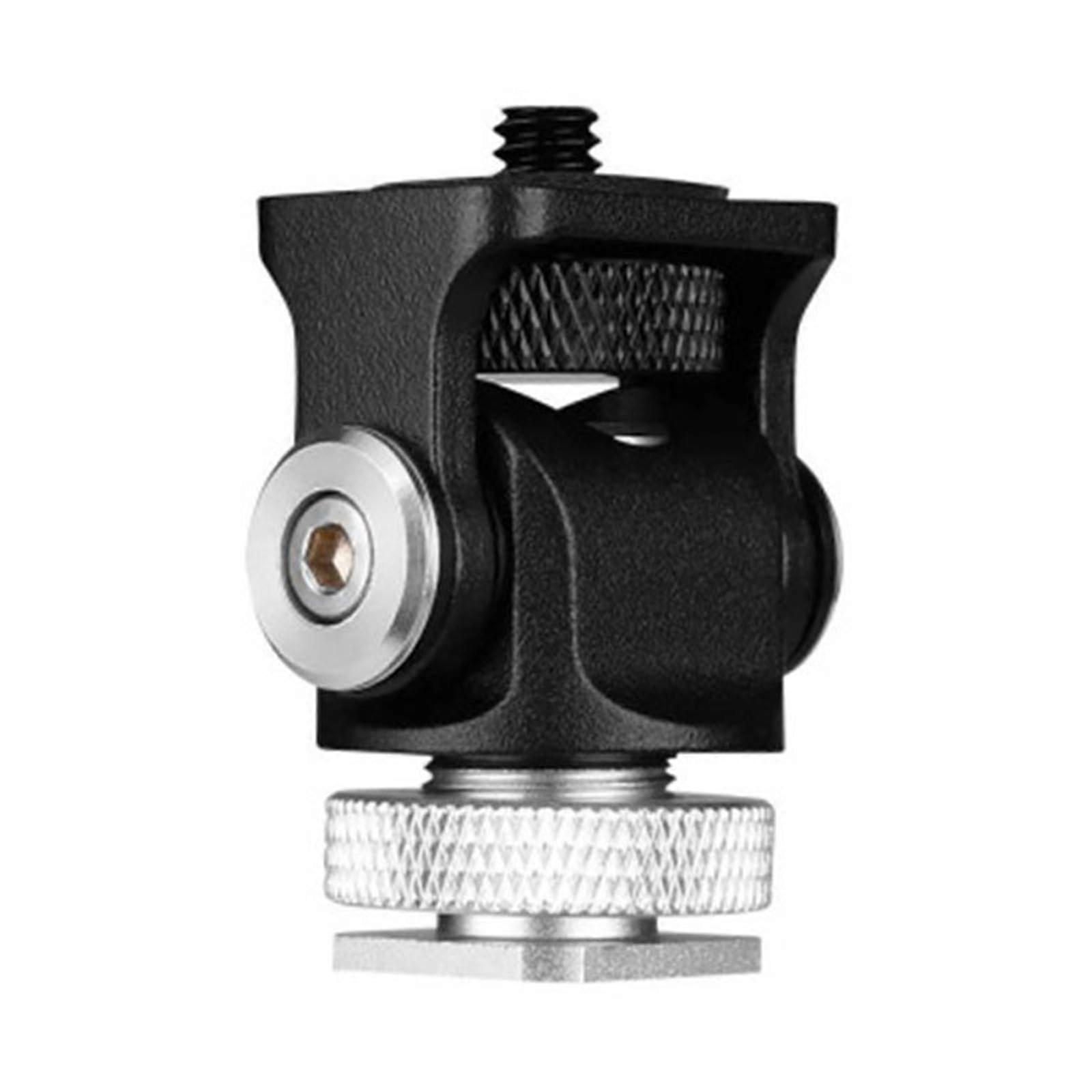 Portable ABS and Metal Monitor Mount, Cold Shoe Adapter, Adjustable Monitor Holder, Camera Cold Shoe Adapter, Silver