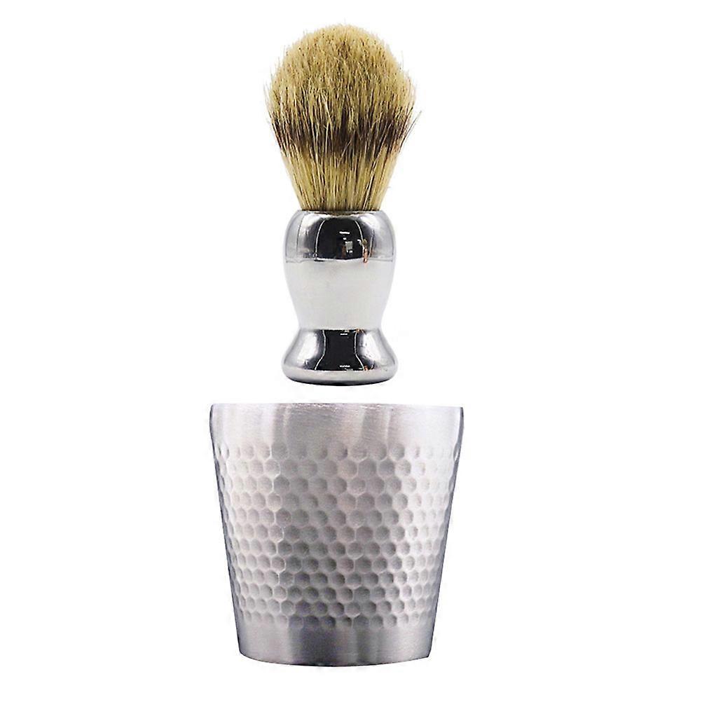 Bread Shaving Kit with Stainless Steel for Men in Silver Color Great for Travel and Gifts 1 Set