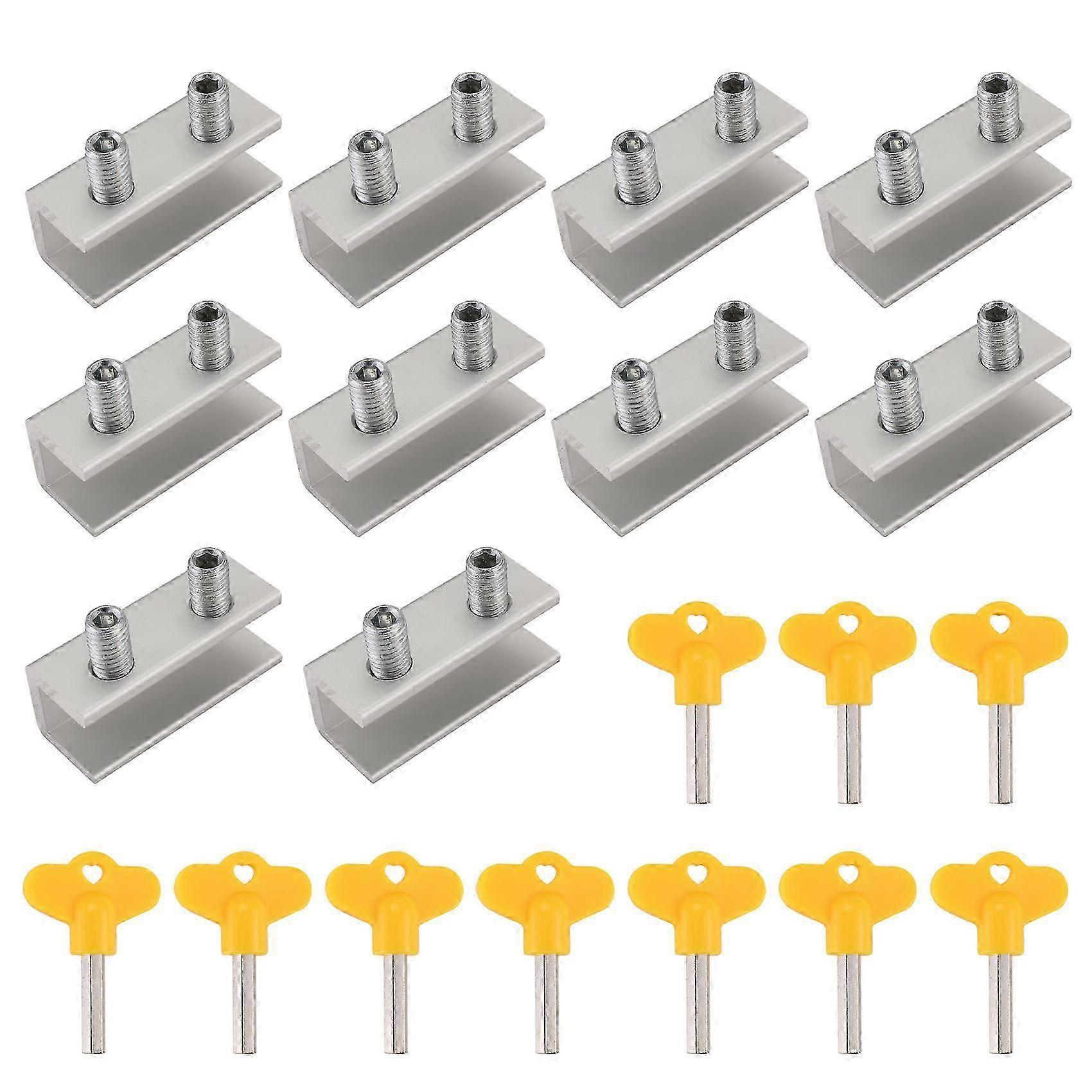 10-Pack Sliding Sash Stopper Cabinet Locks - Anti-Theft Security Lock with Dual Hole Design for Added Protection