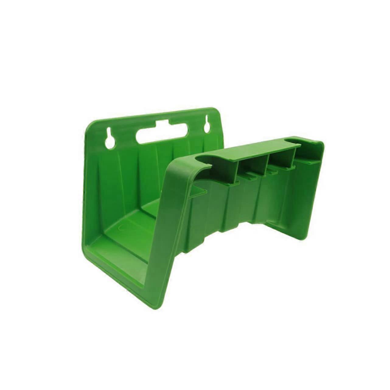Pipe storage shelf hanger hose reel for water hoses organizer green