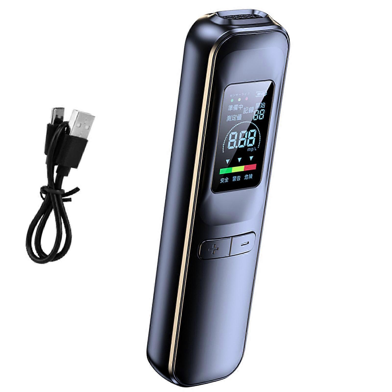 Alcohols Detector Portable Quick Response Alcohols Tester with Digital LCD Display Voice Alarm Breathalyzer Multicolor