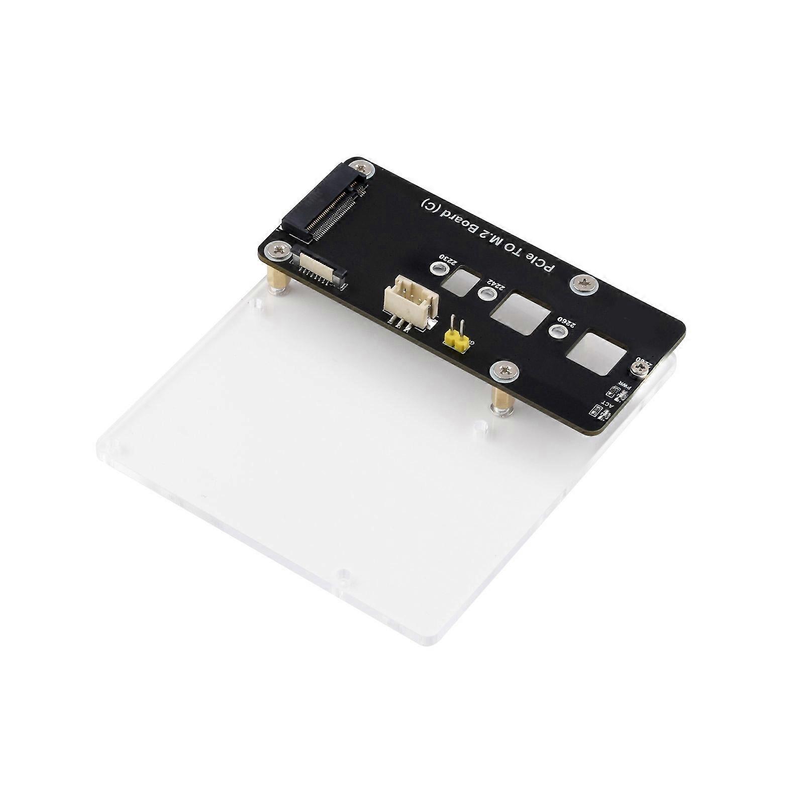 PCIe To M.2 Adapters Board for RPi 5 NVMe Protocol SSD Board M.2 NVMe Drive Board Converter Card for 2230/2242/2260/2280 Multicolor