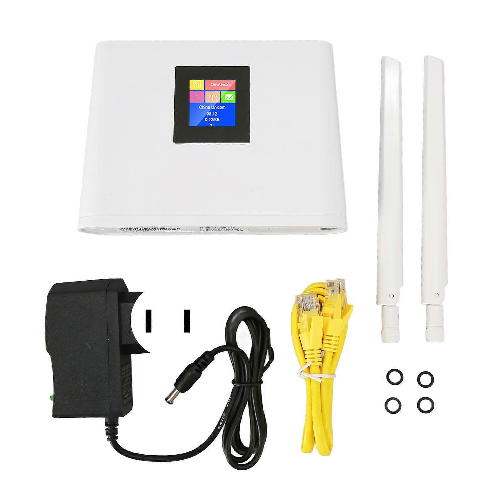 4G LTE Wireless Router with SIM Slot - 300Mbps WiFi Hotspot, Dual Antennas, US Plug