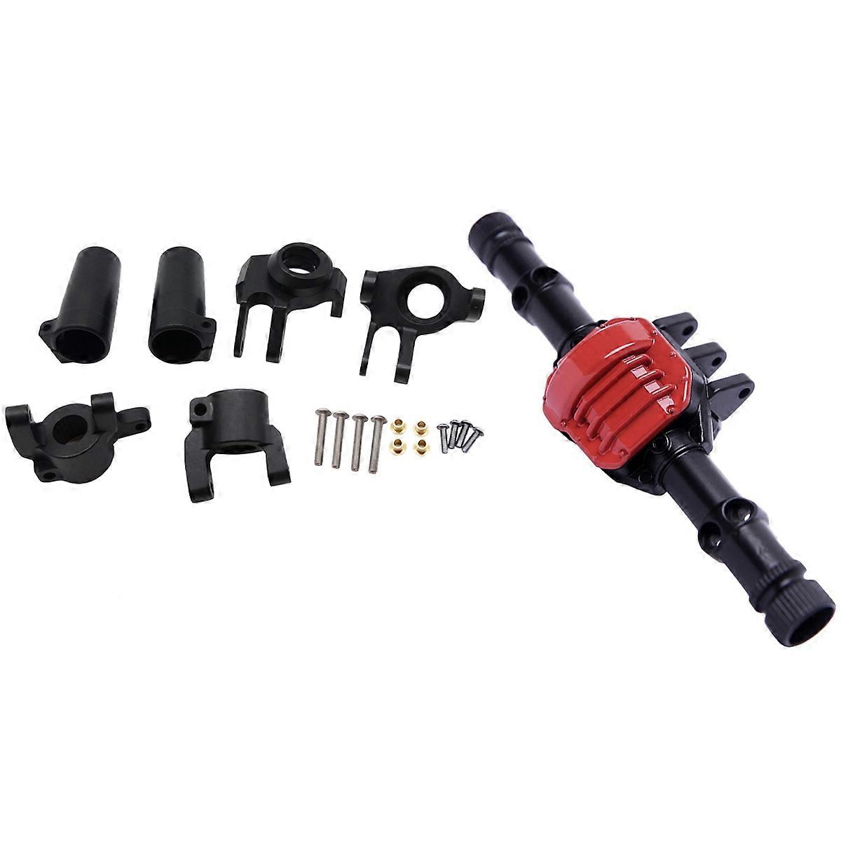 1 set CNC METAL Front Steering Knuckles kit & 1pcs Rear Axle Housing Case for Axial SCX10 II 90046