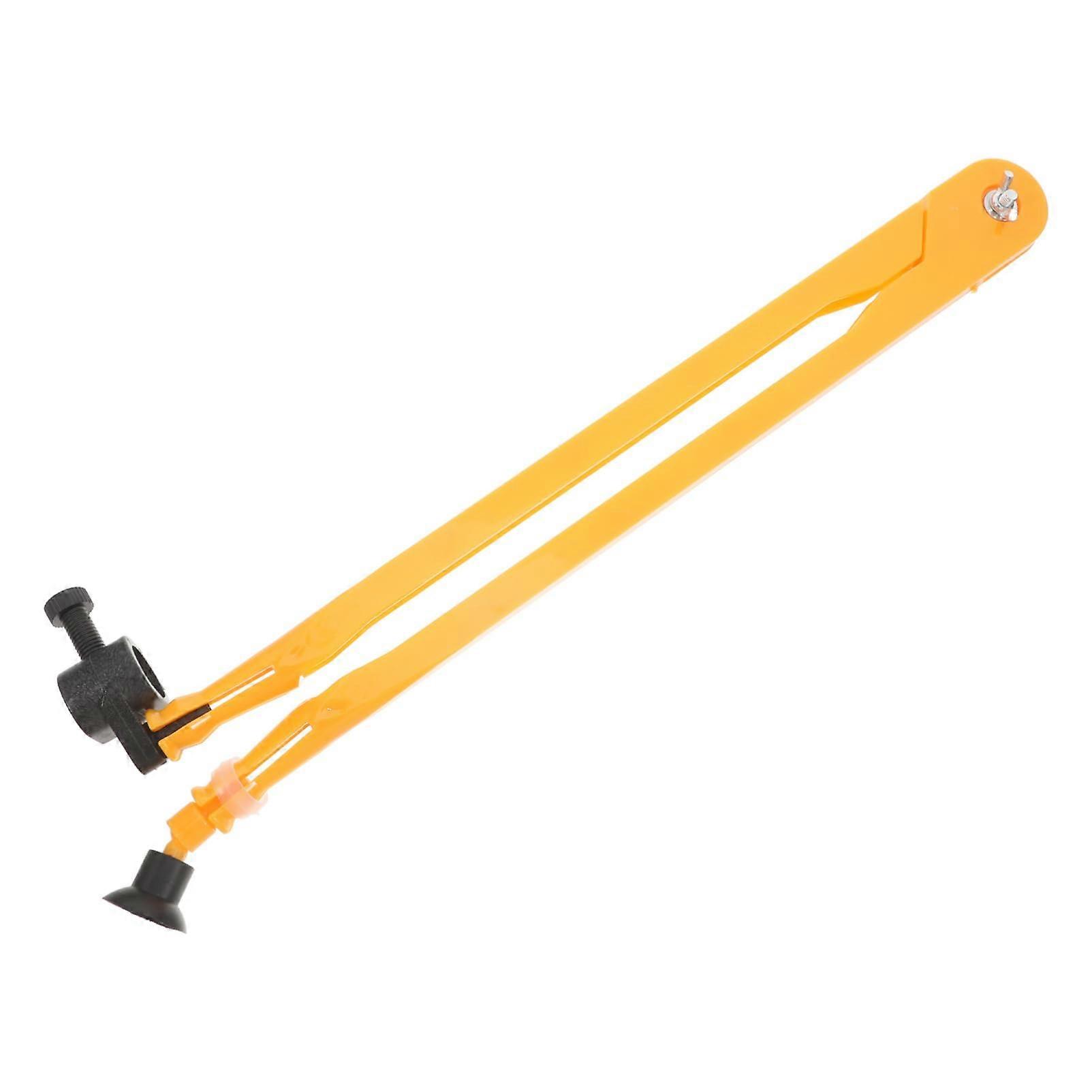 Compass Teaching Aid for Math Lessons, Orange ABS Circle Compass, Leather Construction, Drawing Tools for Geometry