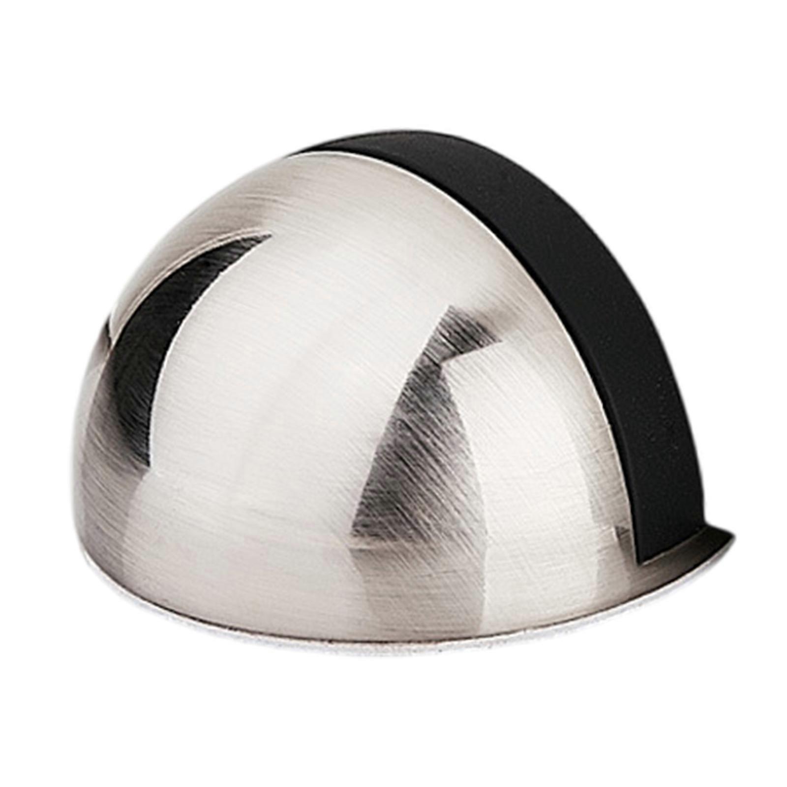 Structure stable Plain Door Stoppers Mur Protégeant Poignée de porte Pare-chocs Meubles Protecteur Crash Pad pour Salle de Bain Intérieur Argent Brossé