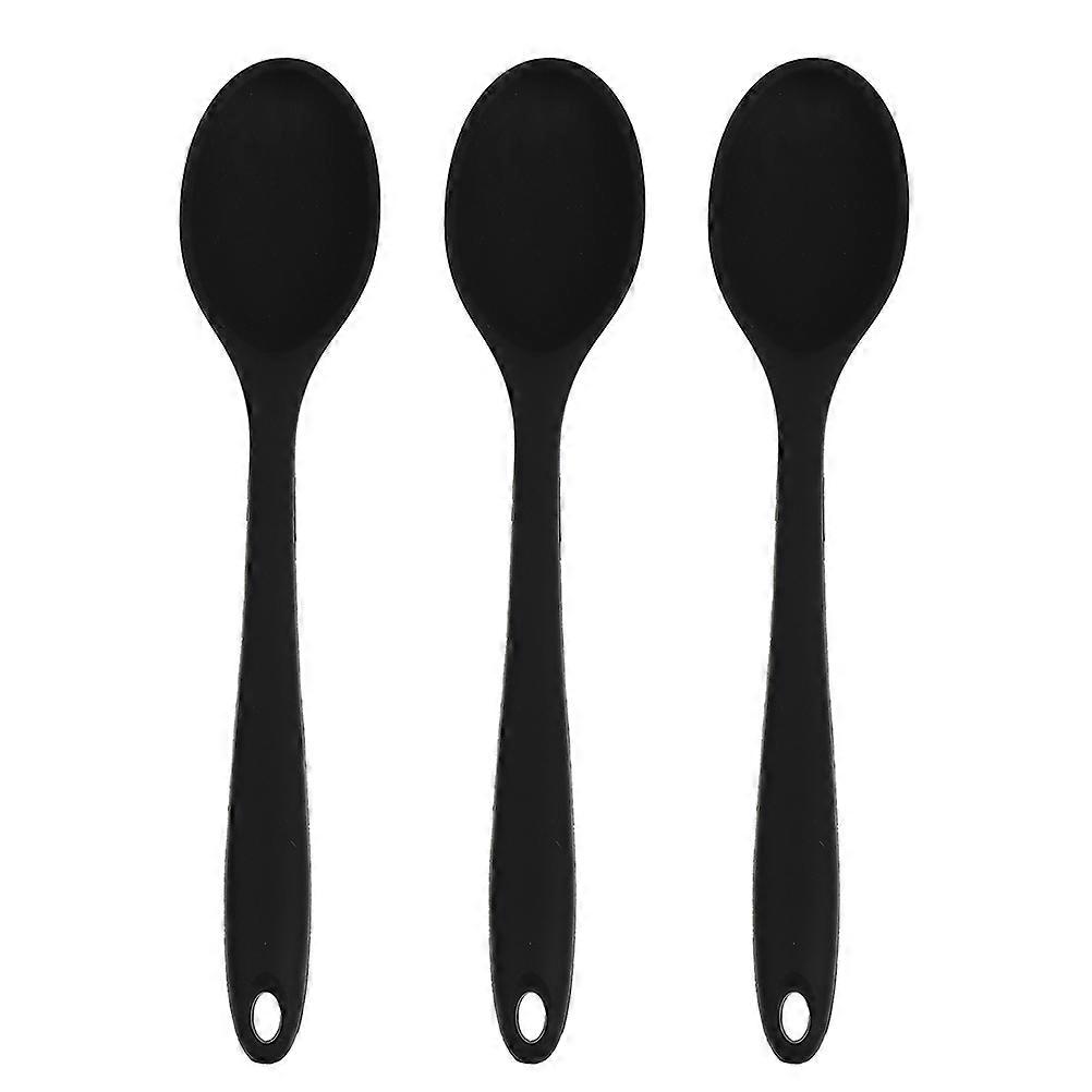 Silicone Cooking Spoons Non-Stick Mixing Spoon 3Pcs for Kitchen Use