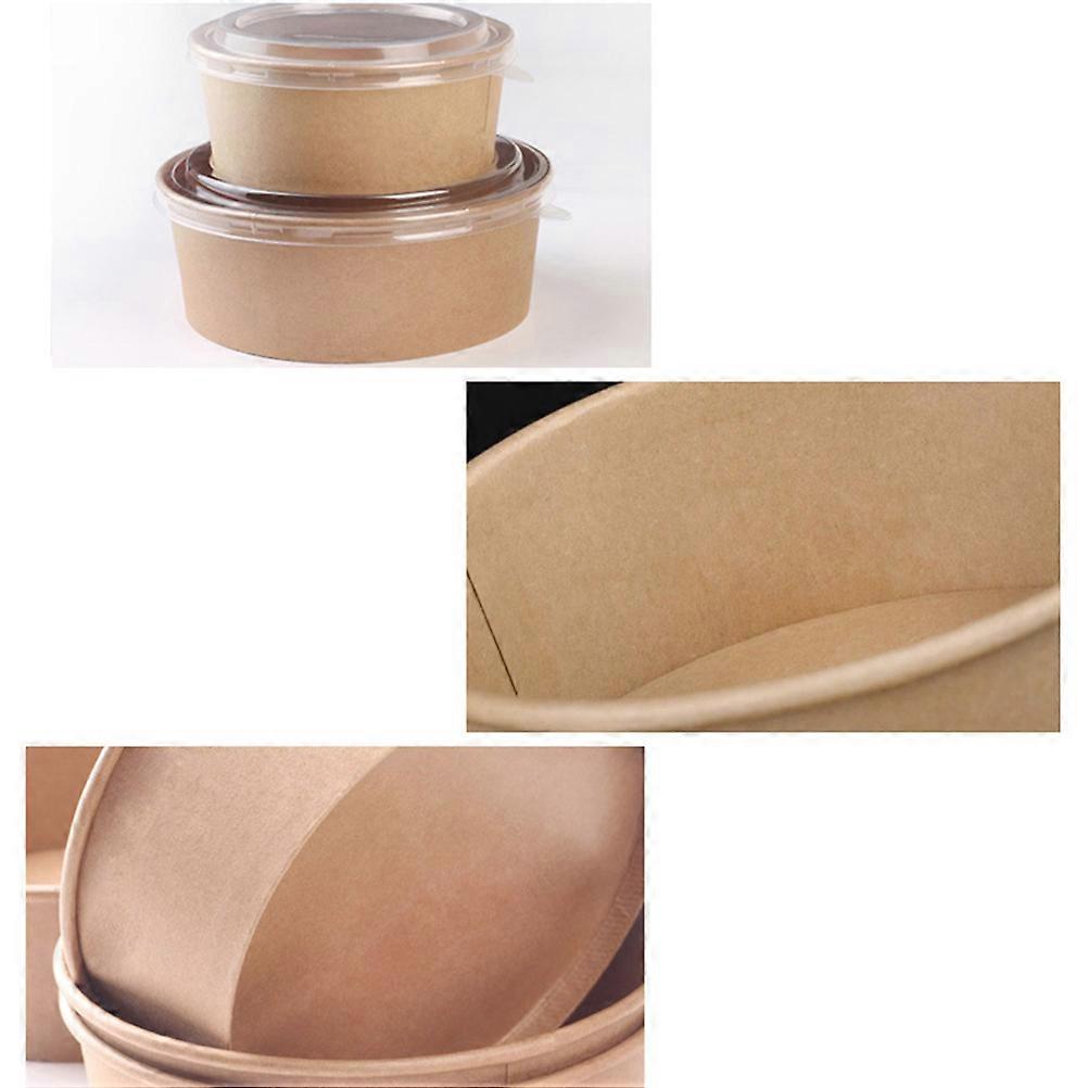 Paper Takeout Containers Kraft Paper Bowls Meal Preparation Family Events Assorted Color Round 20Pcs