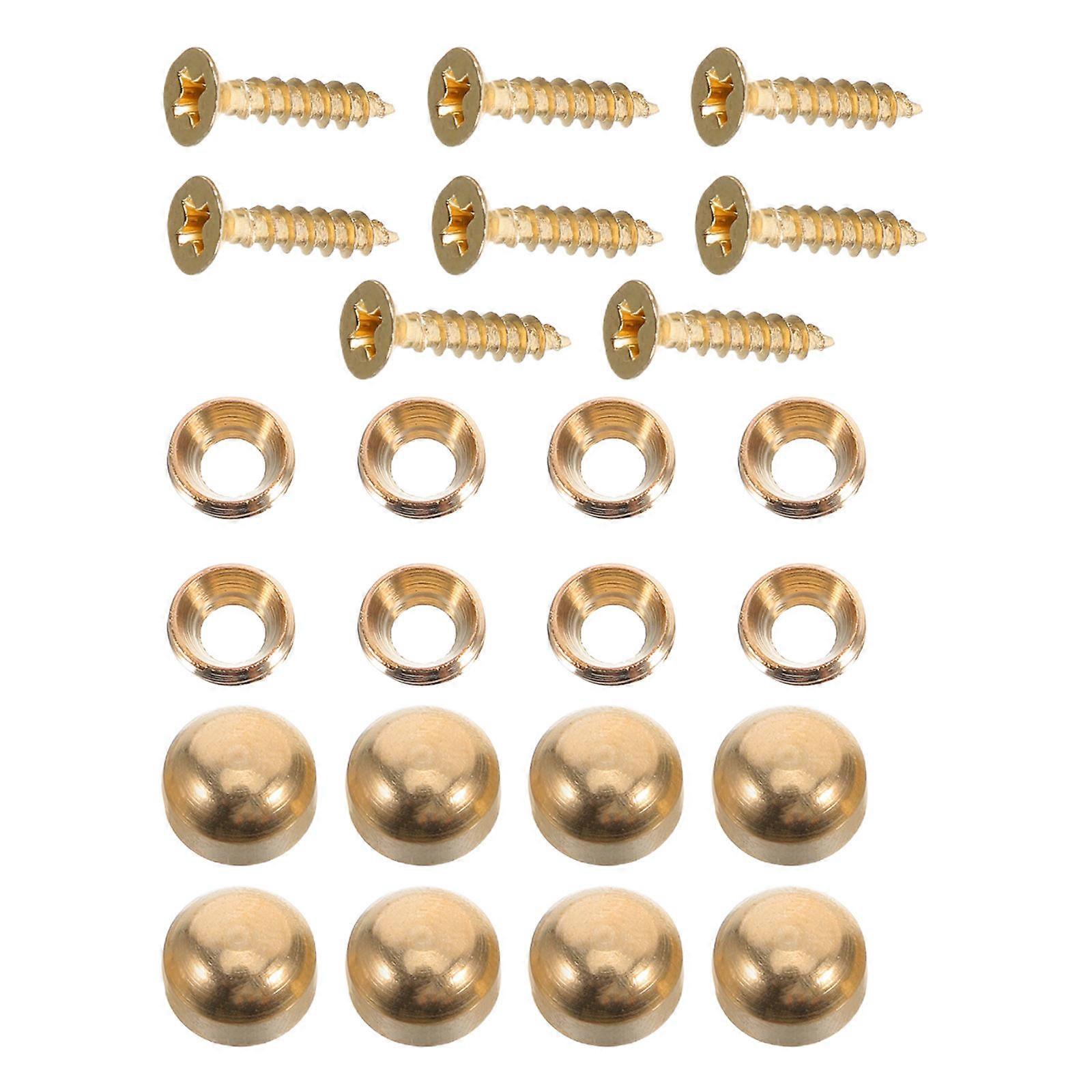 Screws Decorative Cap for Furniture Brass Material Easy Installation 2.40X0.80X0.80CM 8Pcs