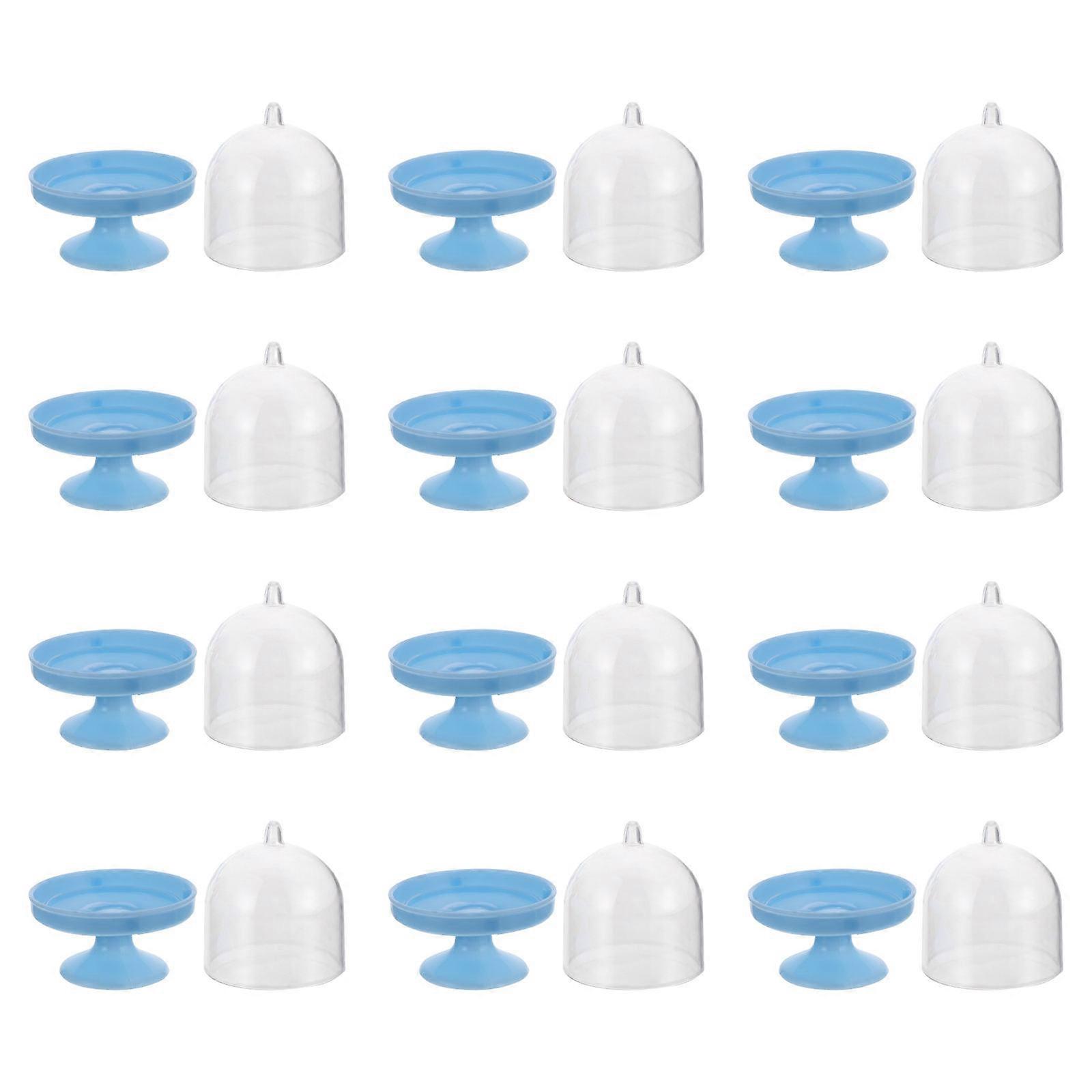 12PCS Blue Plastic Candy Boxes for Storage Perfect for Snacks Cookies Cakes and Party Favors