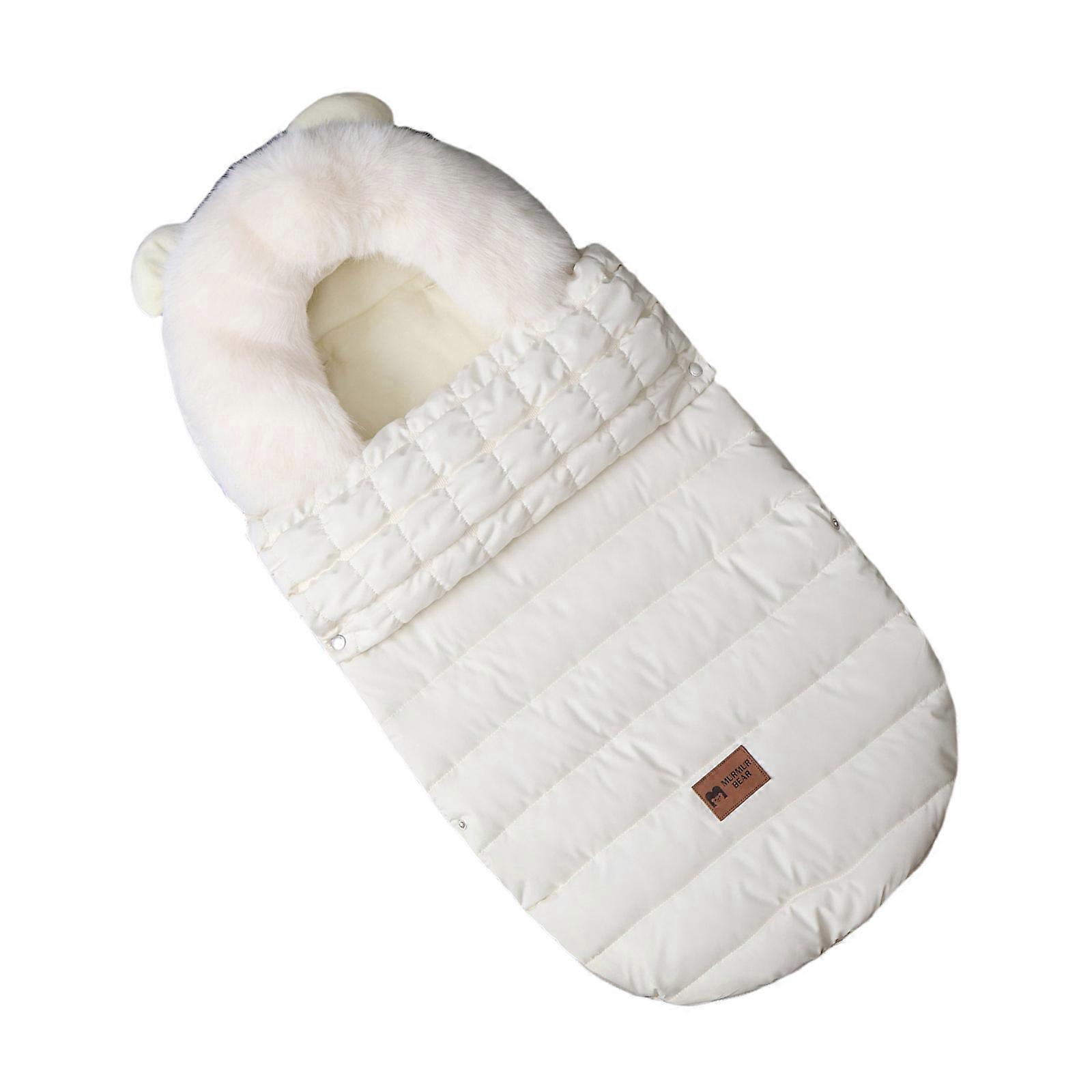 Sac de guirlande pour bébés à usage multiple Poussettes confortables Chancelière pour bébés Sac de couchage pour poussettes avec doublure pour enfant blanc