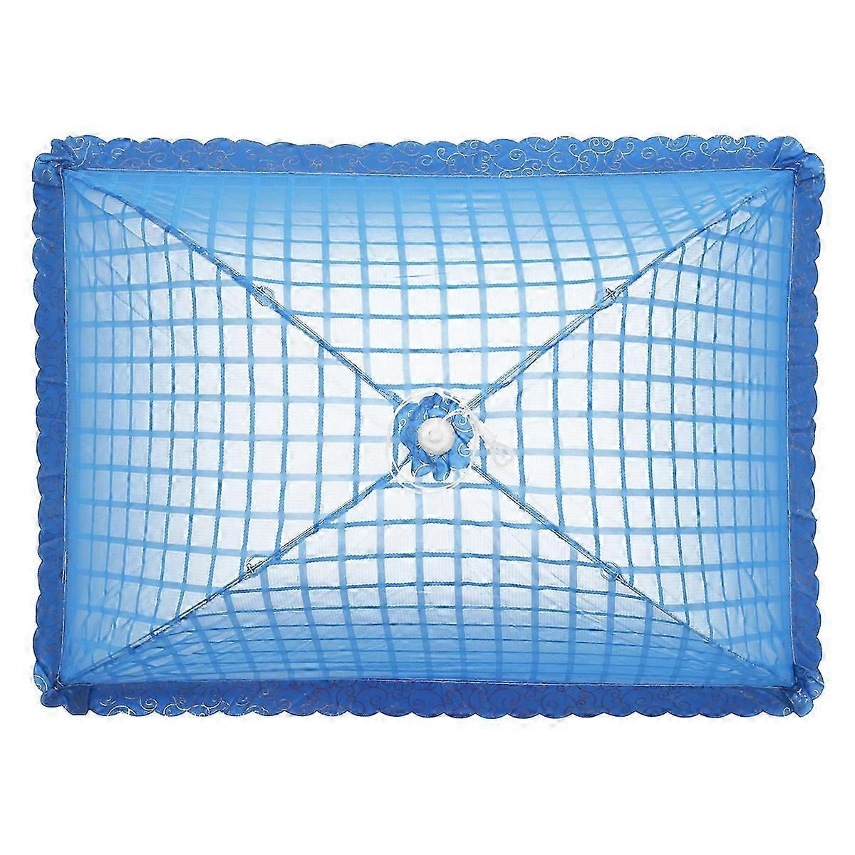 Set of 1 Square Mesh Screen Umbrella Food Cover Net Tents Reusable and Folding 72x51cm for Picnic/BB