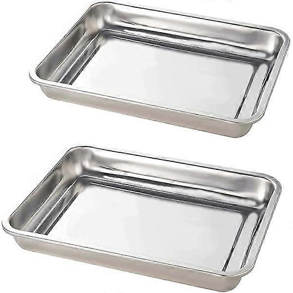 Baking Sheet Cookie Sheet Set of 2, Stainless Steel Baking Sheets for Oven Non Stick, Mirror Polished Toxin-Free & Healthy Oven Tray, Easy to Clean &