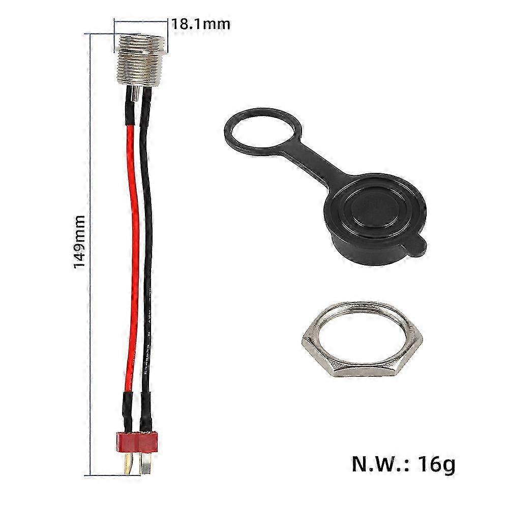 Electric Scooter Charging Interface Power Cable Socket Port Plug for PRO Accessories,Style A