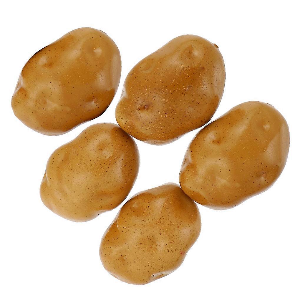 5Pcs Realistic Foam Potato Simulation Model Artificial Vegetable Decor