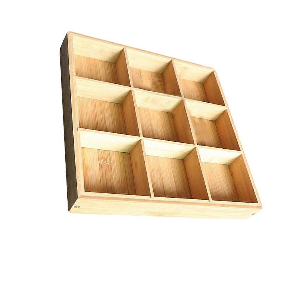 Reusable Snack Container Square Tray Ideal For Catering Industry 33X33X5CM Bamboo Material 1Set