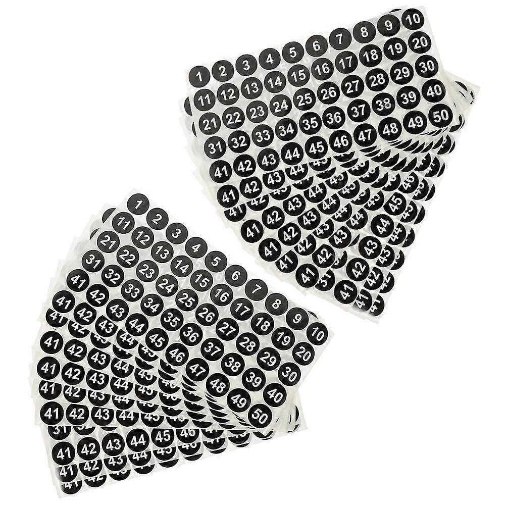 Self-Adhesive Number Label Stickers For DIY Projects And Home Use 2.50X2.50X0.10cm Multi 20 Sheets