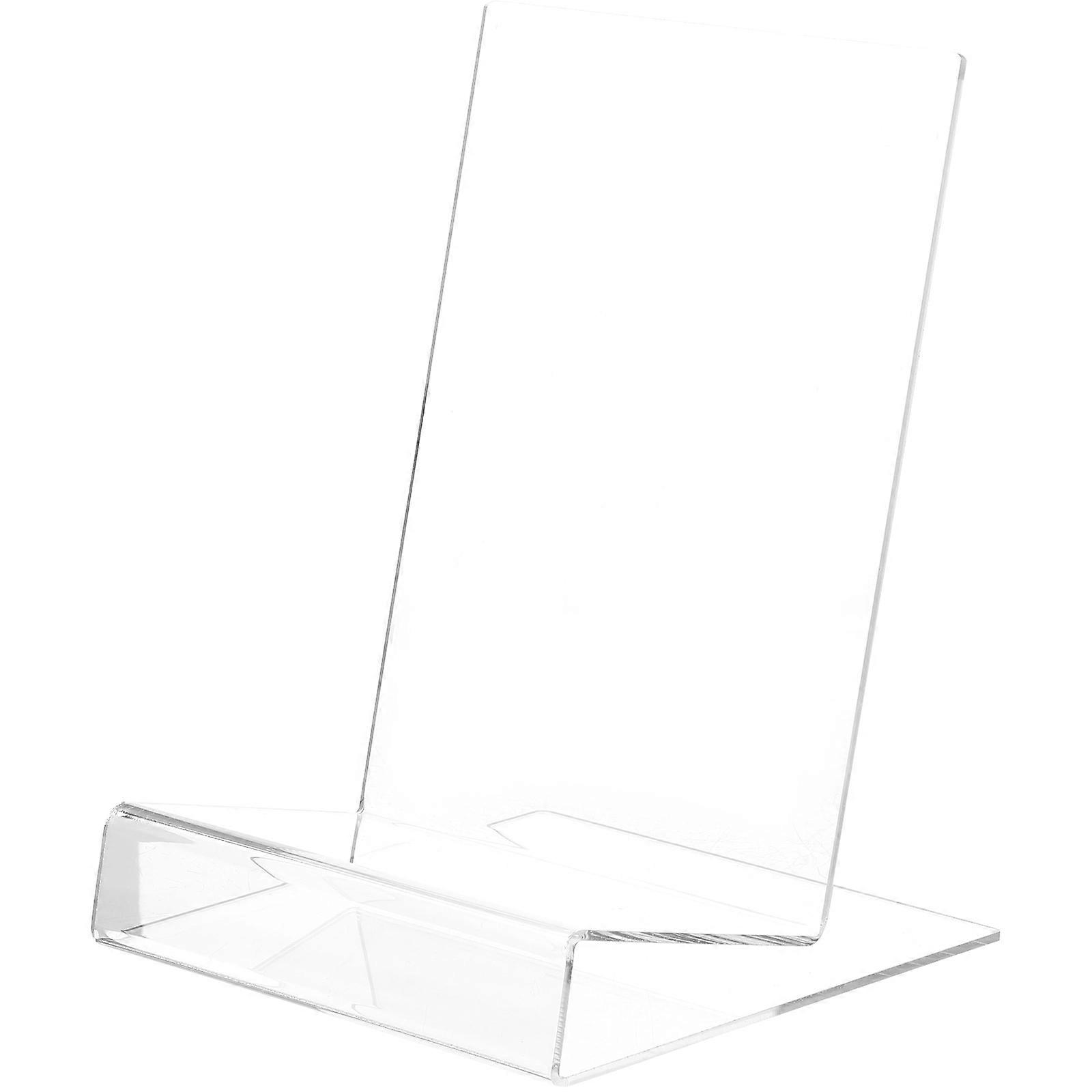 Book Display Stand L Shape Acrylic Clear Book Stand For Books Reading Support 1Pack