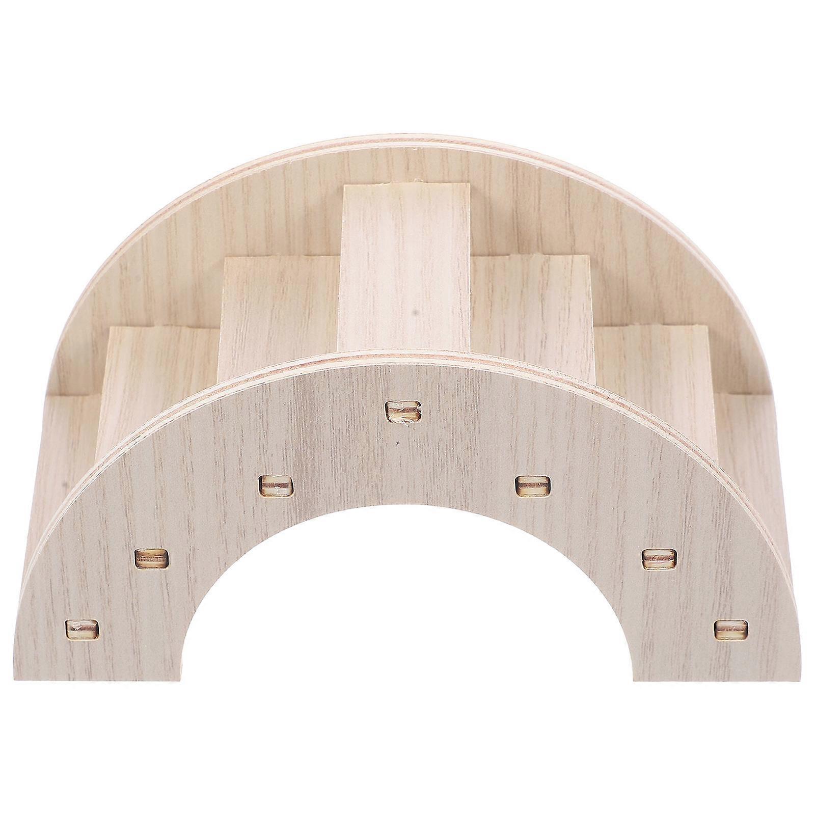 Wooden Small Animal Climbing Bridge for Hamsters, Chinchillas, Guinea Pigs, Rats, and Gerbils – Natural Wood Ladder Playground for Pet Exercise and