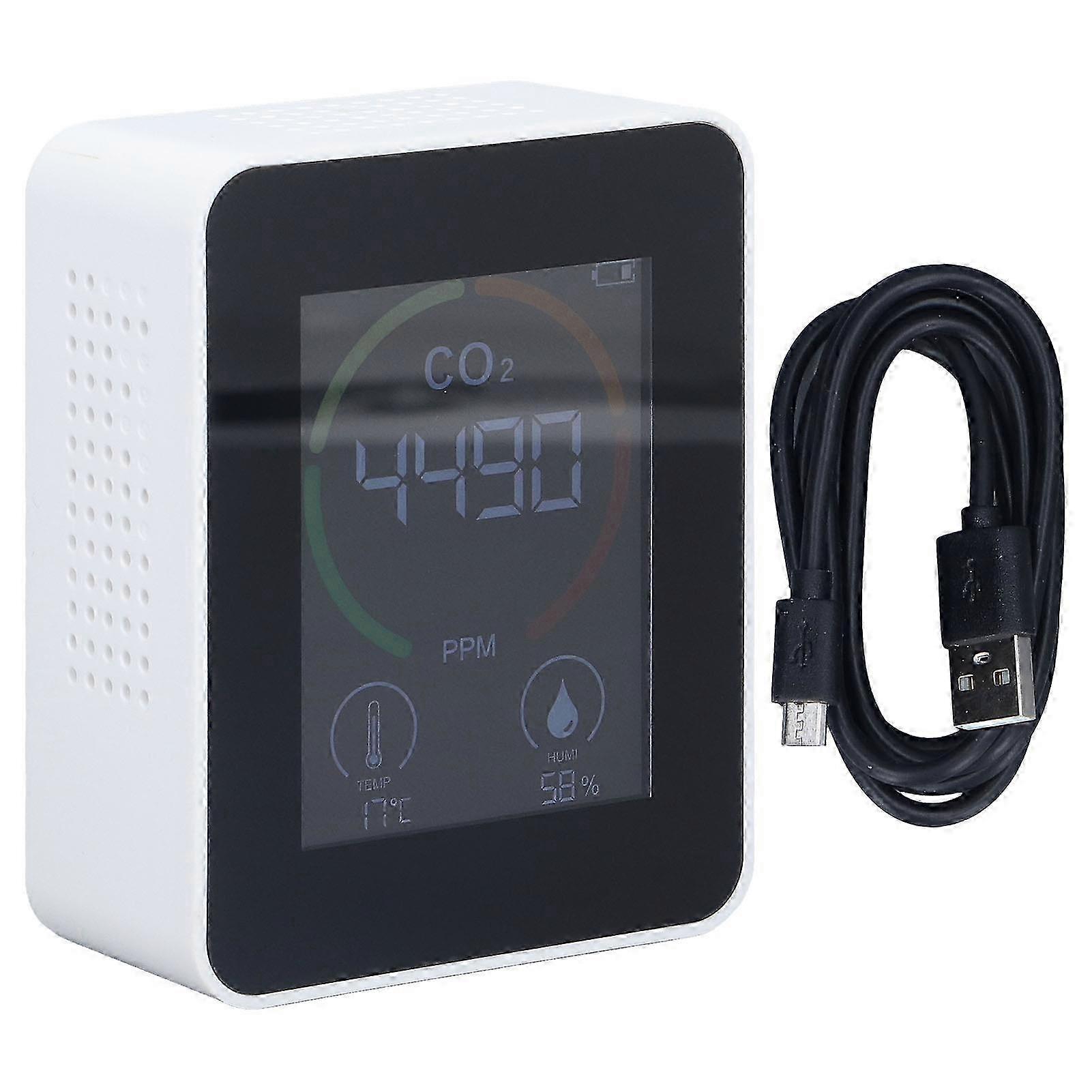 2025 Bluetooth Kohlendioxid Luftqualitätsmonitor TVOC Tester 60 Tage Datenspeicherung Luftfeuchtigkeit Temperaturmesser USB-Netzteil