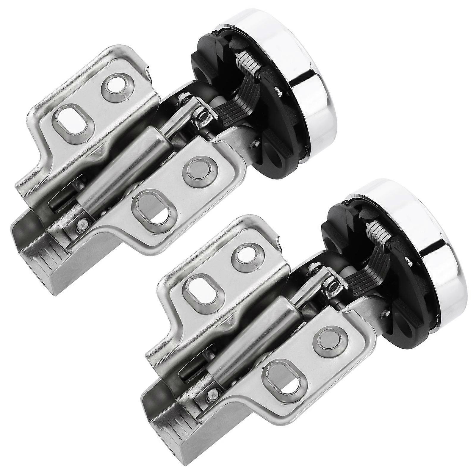 Heavy Duty Hydraulic Glass Cabinet Hinges with Buffer, Concealed Insert Hinges for Wine Cabinets and Cupboards, Durable Rust Resistant Hardware for