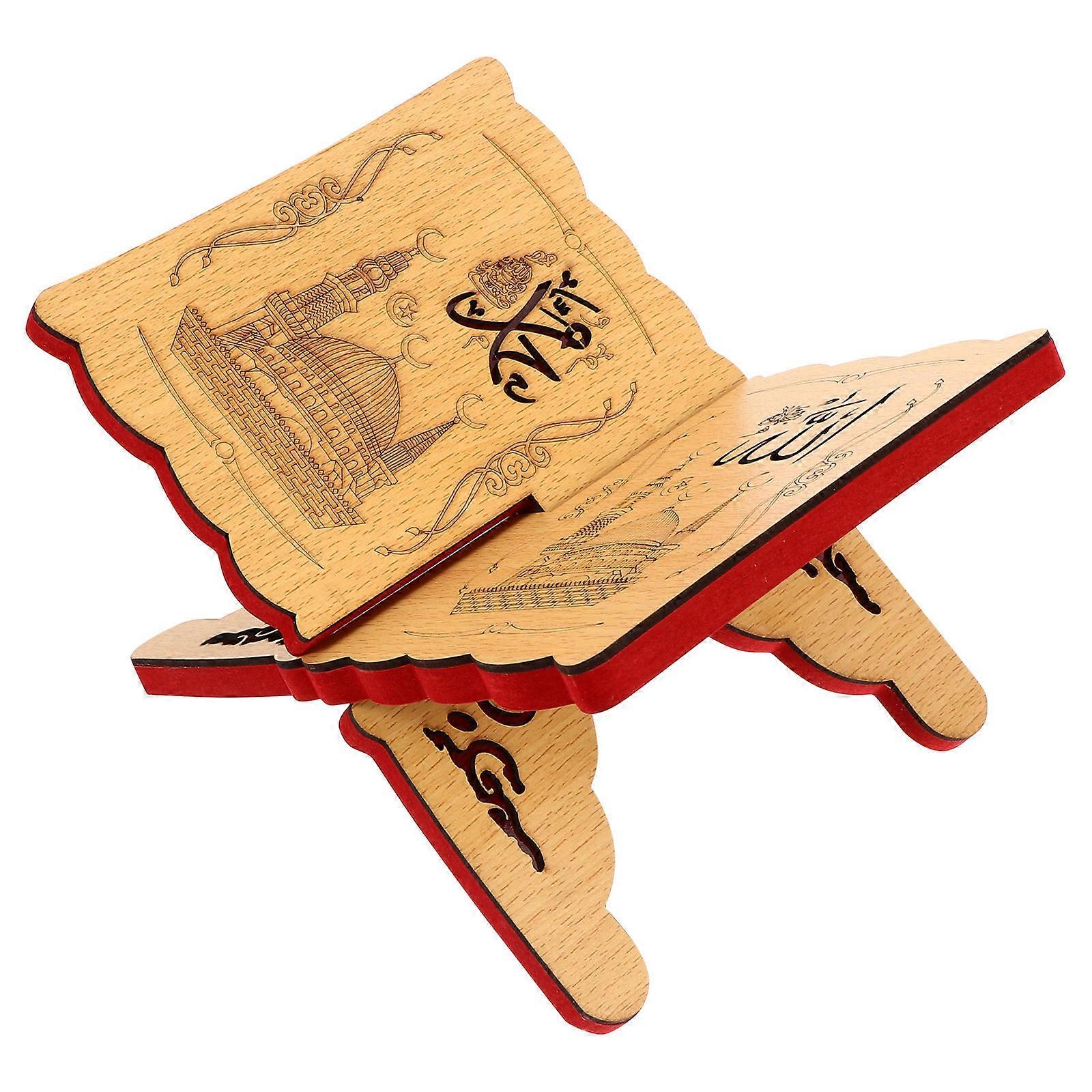 Wooden Eid Bible Bookshelf 1 Set Decorative Creative Wooden Bookshelf