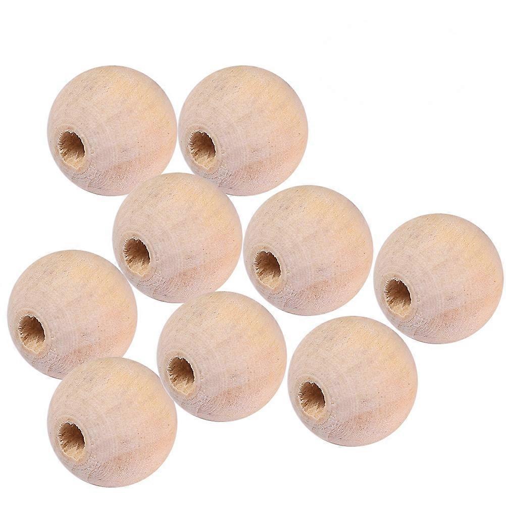Wood Beads for Making Ornaments 300pcs Round Spacer Beads Natural Beige Color 6mm