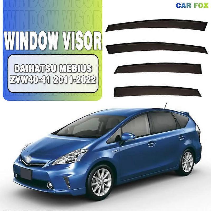 に適用:ダイハツメビウス2011-2022車の窓のバイザー日よけシェルターフロントガラスサイドウィンドウレインサンシェードオートアクセサリー