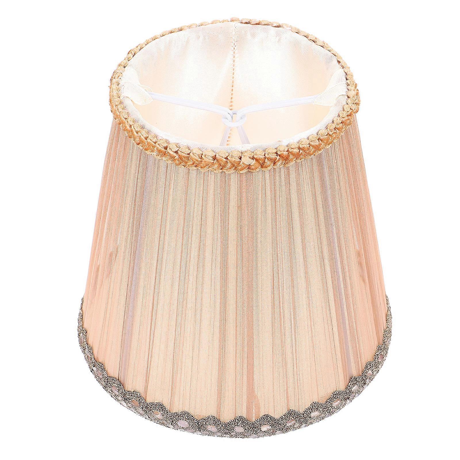 Light Brown Clip On Cloth Lampshade Cover For Ceiling Light Wall Lamp Chandelier 1Pack
