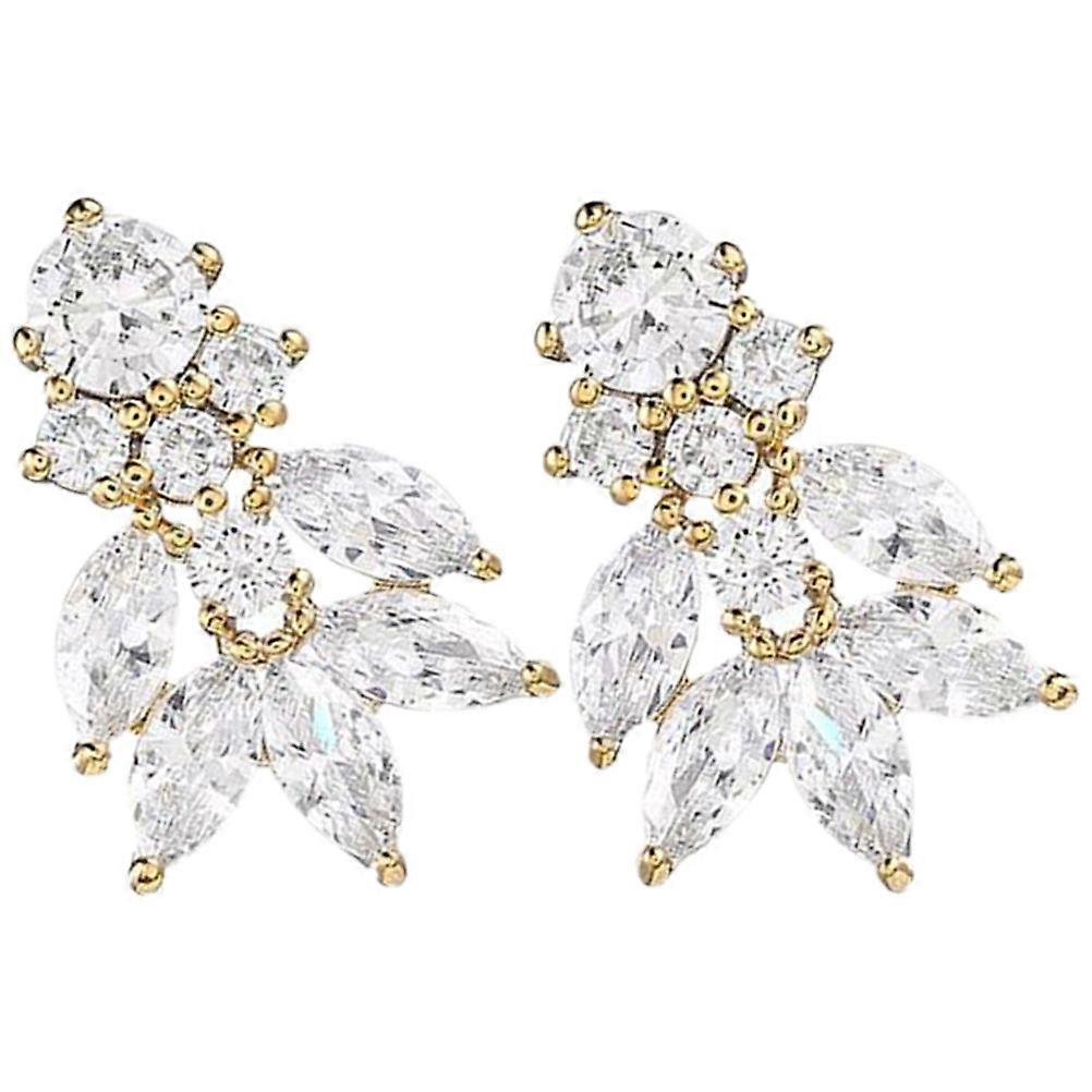 Here's a refined and engaging product description based on your input:

 

**Dainty Rhinestone Cluster Earrings – for Bridesmaids & Bridal
