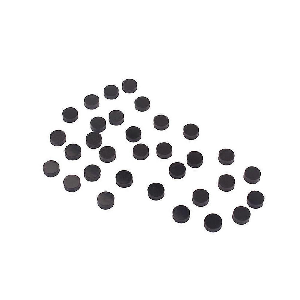 Black Guitar Inlay Decals For Ukulele Instruments With 6.3mm Diameter Circular Design Decoration 300 Pcs