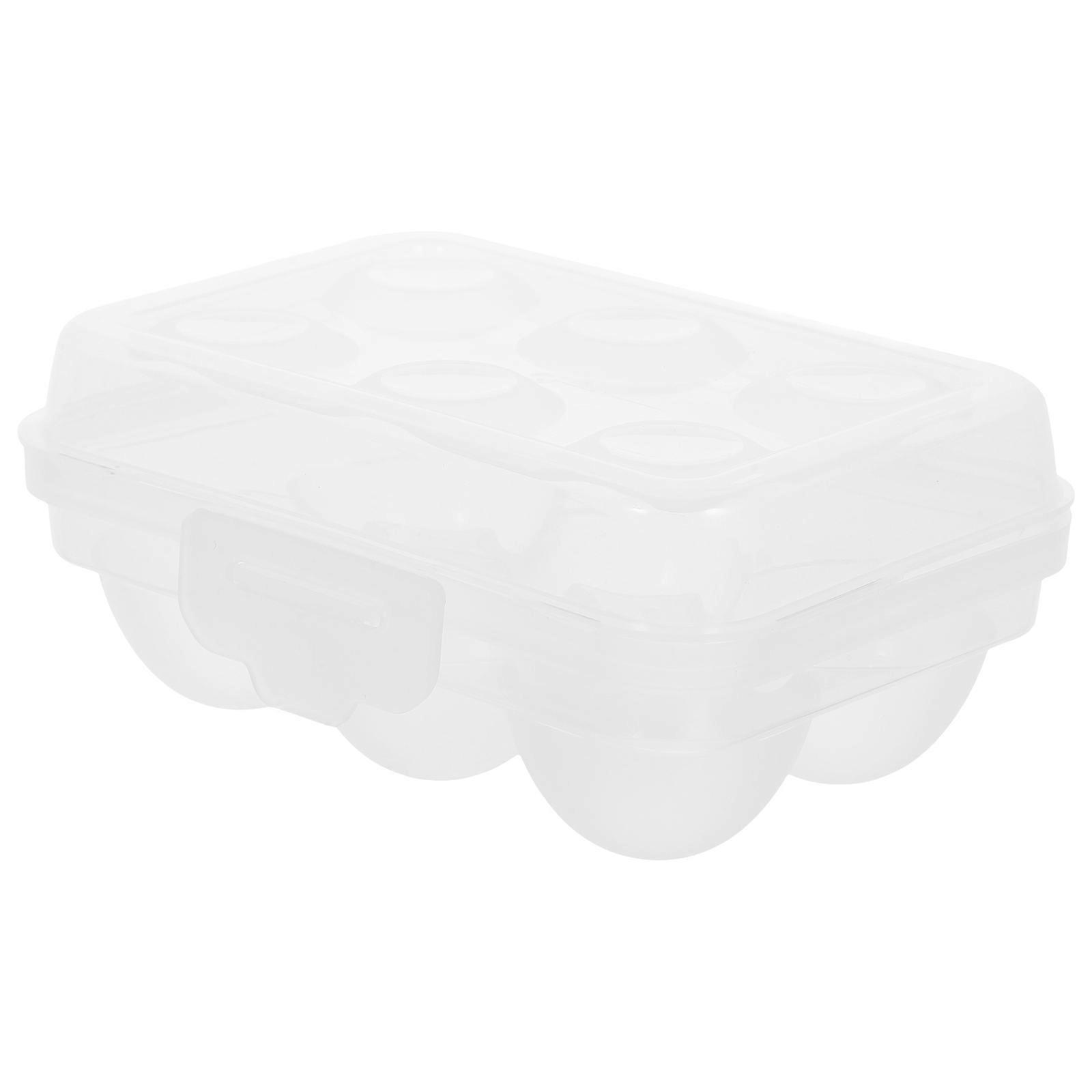 Outdoor Egg Storage Box Shockproof Egg Holder for Camping Clear Plastic Egg Organizer for Refrigerator Picnic and Travel