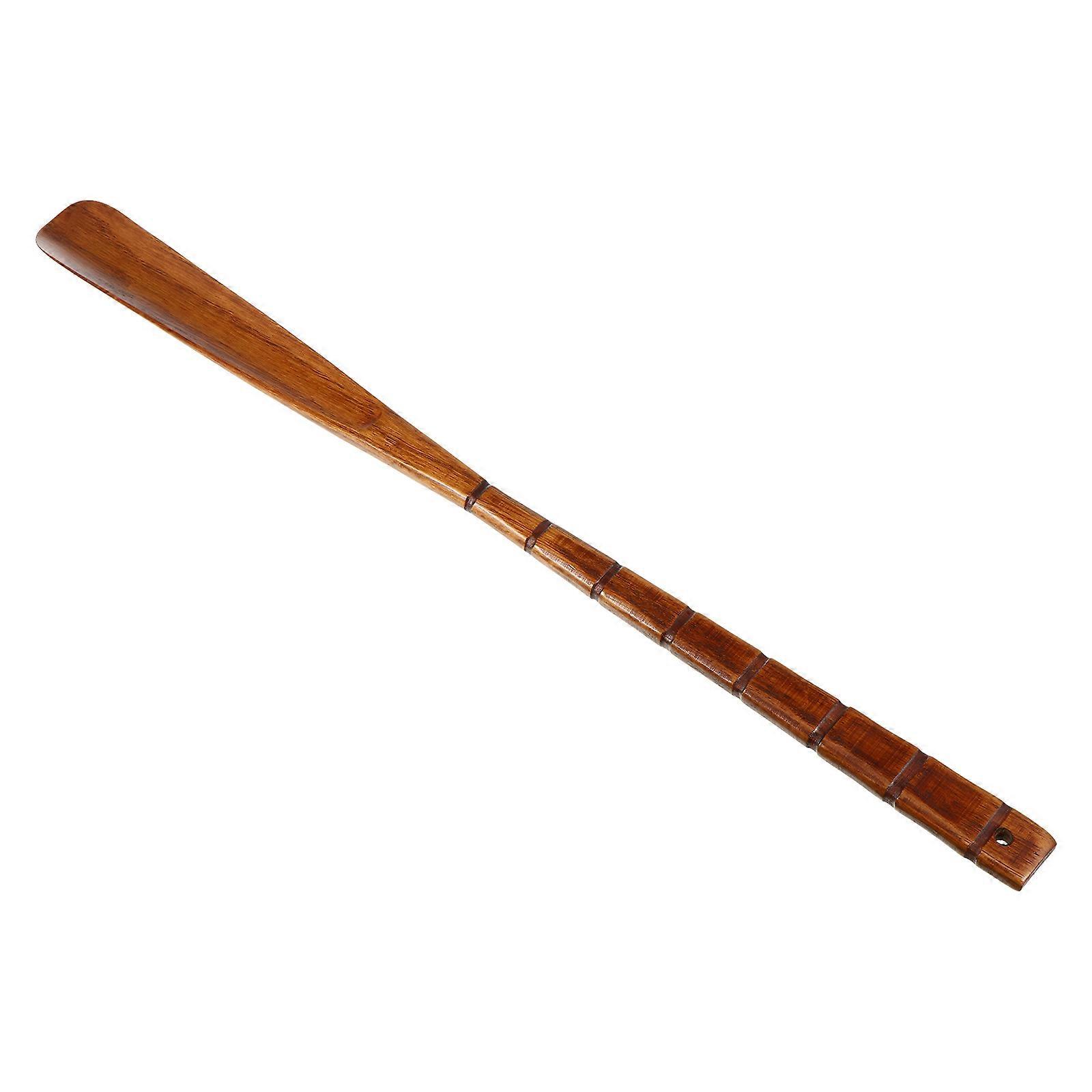 Long Handle Shoe Horn 1Set For Elders Daily Use Coffee Smooth Surface Reducing Bending Over