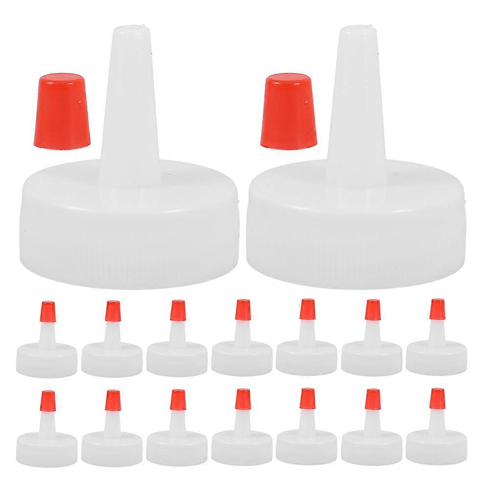 50pcs Squeeze Bottle Caps Seal Lids for Bottles Easy Dispensing Replacement Caps for Mineral Water Sauces and More