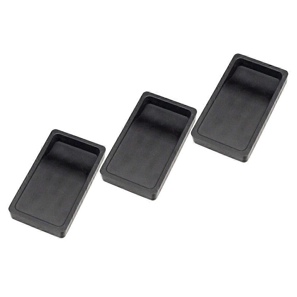 Student Calligraphy Inkstone with Double Sided Design for Home Use Made of Plastic Black Lightweight Portable