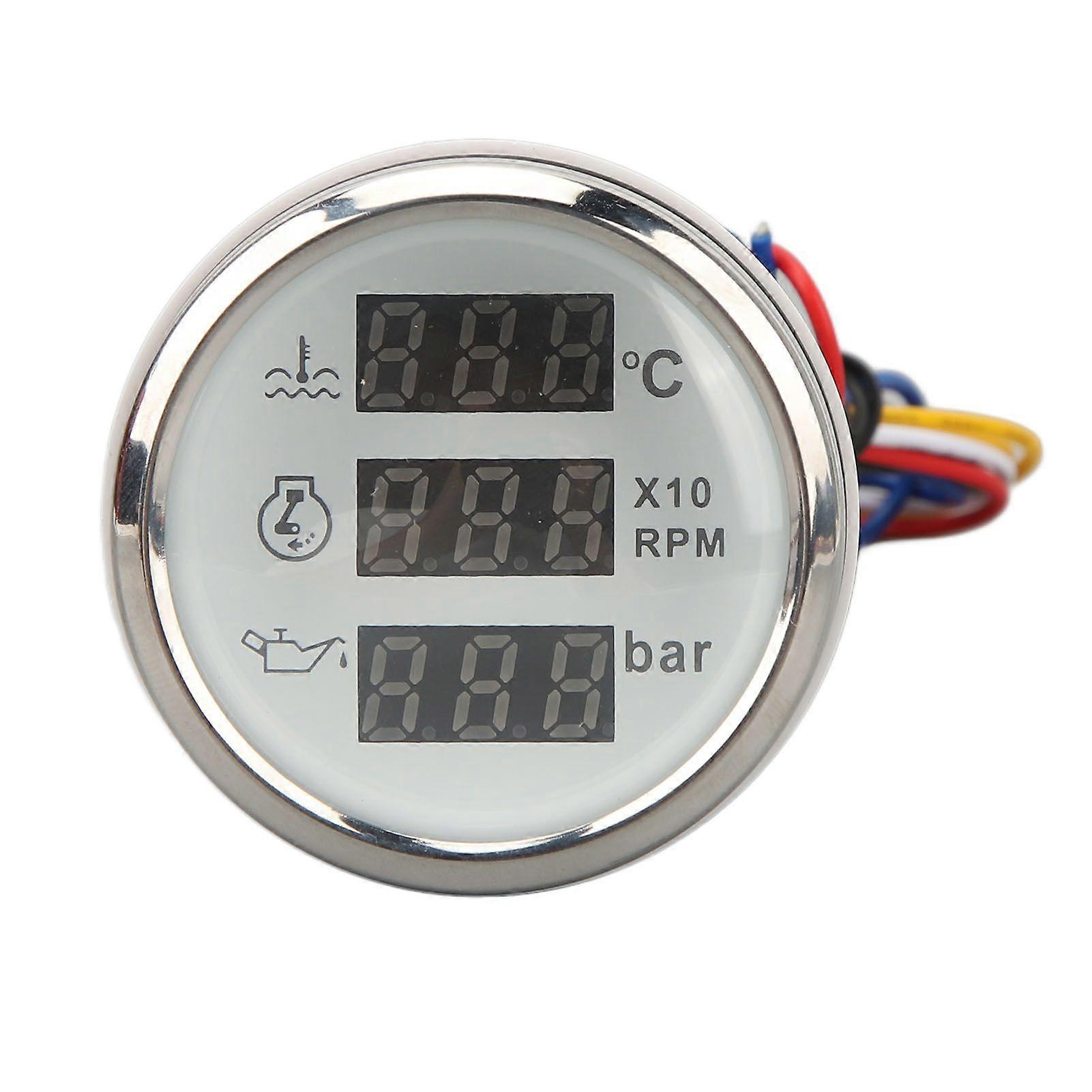 Display digitale da 52 mm Misuratore Temperatura acqua Velocità Pressione olio